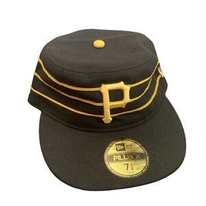 NEW New Era Pittsburgh Pirates 7 1/8 Fitted Hat MLB On Field Pillbox Stripe‎ Cap